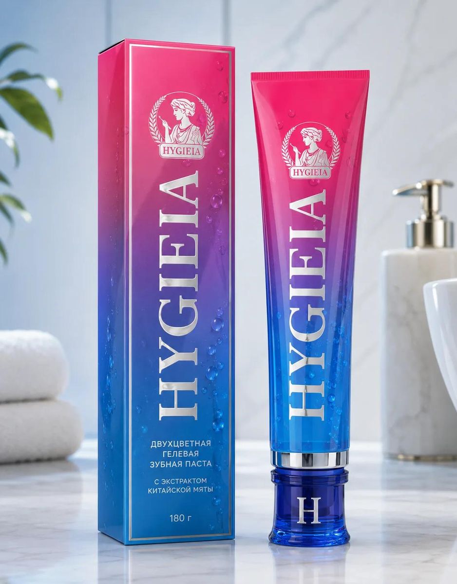 Двухцветная гелевая паста Hygieia с экстрактом китайской мяты, 180 г — фото 3